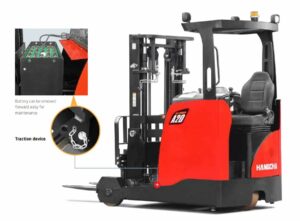 Xe nâng điện reach truck mới 100%