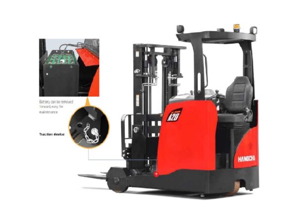 xe nâng điện Reach Truck ngồi lái Hangcha